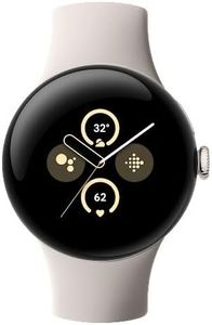 Pixel Watch 2 – Lo mejor de y Fitbit – Monitor de frecuencia cardíaca, gestión del estrés, funciones de seguridad – Android – Carcasa de aluminio en plata pulida – Brazalete deportivo en Porcelain –