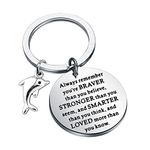 WSNANG Dolphin Keychain Dolphin Lovers Gifts You Are Braver Stronger Smarter Than You Think Keychain Gift for Friend (CA Dolphin Always KC)