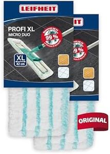 Leifheit Original Set of 2 Mop Covers Profi XL Micro Duo, for All Floor Types, Floor Mop Replacement Cover, Ideal Dirt Absorption Thanks to 2 Fibre System, Microfibre Cleaning Cloth Ideal for Tiles