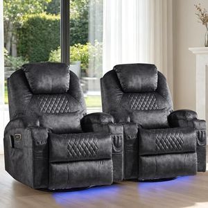 Dual Motor Power Swivel Rocker Recliner Chair,Wall Hugger Electric Recliner