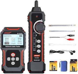 NF-8209S Upgrade Network Cable Tester, Ethernet Cable Tester,CAT5/CAT6 Cable Tone Generator,RJ45 Network Tester with PoE,NCV,200mLength Test, Fault Line Scan, QC Test, Line Tracer, Port Flash Tester