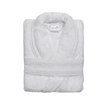 Umbrella Outdoors Premium Cotton Terry Toweling Bathrobe - Unisex Spa & Hotel Quality Gown, Extra Soft & Absorbent Thick Towel Bathrobes for Men & Women Towel (UK, Alpha, M, Regular, Regular, White)