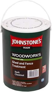 5 LTR JOHNSTONE'S WOODWORKS SHED & FENCE QUICK DRY WOODSTAIN DARK CHESTNUT