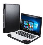 Navitech Black Leather Folio Case Cover Sleeve for The Lenovo Yoga 710 14"