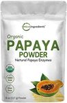 Organic Papaya Powder, 8oz | 100% Natural Fruit Powder | Freeze-Dried Papayas Source | No Sugar & Additives | Great Flavor for Drinks, Smoothie, & Beverages | Non-GMO & Vegan Friendly