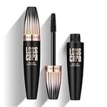 FalconX My Amazing Lashes Mascara 4D Silk Fiber Mascara Black Volume and Length Waterproof Long Lasting Cosmetics Silk Fibre Mascara Volumizing and Lengthening Mascara