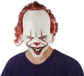 Noaya Halloween Scream Joker Mask - Scary Clown Mask, Realistic Full Head Latex Costume, Halloween Horror Mask, Spooky Clown Accessories, Realistic Clown Mask for Halloween/Costume Parties/Cosplay