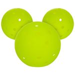 Franklin Sports Outdoor Compact Pickleballs - Training Pickleballs for Pickleball Practice + Skills Training - Mini 69mm Outdoor Pickleballs - Great Pickleball Training Aid - Optic Yellow - 3 Pack