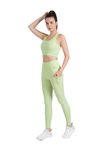 STRCH Women's Nylon Everyday Essential High Support Sports Bra (Green XS)