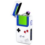 Rolls Electric Lighter - USB Rechargeable Cool Lighters - Retro Gamer Gifts for Men - Windproof Electronic Arc Lighter - Candle Lighter - Custom Unique Gadgets - by Rolls Plasma Lighter (Blue)