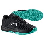 HEAD Unisex Kid's Revolt Pro 4.0 Clay Junior Tennis Shoe, Black Teal, 34 EU