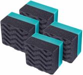 Chemical Guys Durafoam Contoured Large Tire Dressing Applicator with Wonder Wave Black/Green (4 Pack) - Acc_300_04