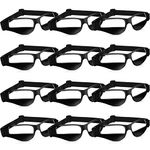 12 Pack Basketball Dribbling Goggles Adjustable Sport Training Glasses Aid for Team Training Aid Basketball Equipment Safety Specs for Adult Teenagers Youth, 8.5 x 2 Inch