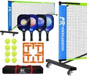 Pickleball Net Set with Wheels, Por