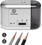 Electric & Battery Operated Pencil Sharpener - for Home Office & School, Sharpens Evenly Every Time, Great for Everyone that Wants the Perfect Point (Silver)