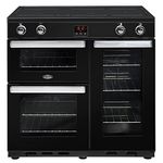 Belling Cookcentre 90Ei Induction Range Cooker, Black, 90cm