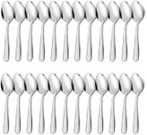 24-Piece Dinner Spoons Set (6.7 inch), Unokit Stainless Steel Spoons silverware, Dessert Spoon, Tablespoon, Silverware Spoons Only for Home, Kitchen or Restaurant - Mirror Polished, Dishwasher Safe