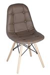 Deal Dhamaal Eames Replica Cushioned Dining Chair/Cafe Chair/Side Chair/Accent Chair (Dark Brown) Color