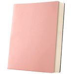 UIRIO Large Journal Notebook, A4 8 x11.5 inches, Soft Faux Leather Cover 400 Pages 200 Sheets for School, Work, Men, Women (Pink, Ruled)