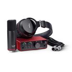 Focusrite Scarlett Solo Studio 4th Gen USB Audio Interface Bundle for the Songwriter, Guitarist, Vocalist or Producer with Condenser Microphone and Headphones for Recording, Streaming, and Podcasting