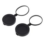 Youngy 2 Pieces Binoculars Protective Rubber Objective Lens Cap 42mm for Telescope with Outer Diameter 52-54mm