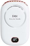 Mini Fan,Mini Handheld Fan Portable Neck Fan Small Personal Fan USB Rechargeable 3 Speed Adjustable Air Conditioning Necklace Fan for Home Office Outdoor Travel (White)