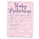 Baby Prediction Cards - 10 Players - Perfect Baby Shower Party Game! (Pink)