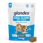 Glandex Fibre Supplements Dog Soft Chews with Pumpkin for Dogs, Digestive Enzyme & Probiotic - Vet Recommended to Boot the Scoot (30ct Chew)