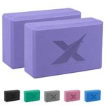 XN8 Sports Yoga Blocks Set of 2 High-Density Lightweight EVA Foam Yoga Brick For Deepen Poses Flexibility Pilates Strength Fitness Stretching Firm Sturdy Non-Slip Yoga Block