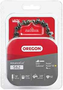 Oregon S62 AdvanceCut Chainsaw Chain for 18-Inch Bar, 62 Drive Links, low-kickback chain, fits Husqvarna, Echo, Poulan, Craftsman, Echo and more