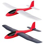 HAWK'S WORK 2 Pack Airplane Toy, 860mm Large Throwing Glider Foam Plane, Outdoor Sports & RC Conversion