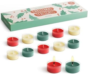 THE TWIDDLERS - 12 Christmas Tealights - 4 Red, 4 Dark Green, 4 White - 4-6 Hours Burn Time - Perfect Holiday Decorations - Festive Table Settings - Secret Santa Gifts for Women - Heat Safe Holders