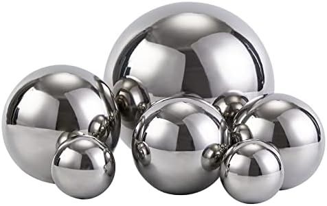 Opexscal Stainless Steel Decorative Balls, Shiny Decorative Orbs for Centerpiece Decor, Set of 6