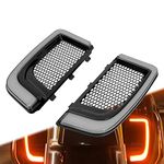 HCmotorku Motorcycle LED Turn Signal Light Fairing Lower Grills Running Light Fit for Harley Touring Street Gilde Road King Road Gilde Electra Glide Ultra Limited 2014-2023 Black