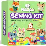 Sewing Kit for Kids - Sew & Create 6 Adorable Stuffed Animal Projects - Fun DIY Craft Set for Ages 6 and up - Educational & Creative Sewing Kit for Girls & Boys - Gift for Young Crafters