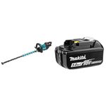 Makita DUH751Z 18V Li-Ion LXT 75cm Brushless Hedge Trimmer - Batteries and Charger Not Included & Genuine 197280-8 BL1850B 18V 5.0 Ah Li-ion Battery