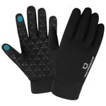 WESTWOOD FOX Winter Gloves Touchscreen Slightly Waterproof Thermal Warm Thinsulate Anti slip Running Cycling Gloves windproof Glove with elastic cuffs for Men women (Black, S)