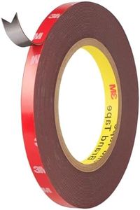Double Sided Tape Heavy Duty - 3M x 0.4 Inch Removable Mounting Foam Tape, Waterproof Adhesive for LED Strip Lights, Car, Home & Office Decor