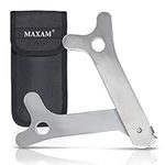 Maxam Large Game Rib Spreader, Stainless Steel Folding Retractor for Faster Field Dressing & Meat Cooling, Wearable Woven Nylon Fabric Storage Sheath