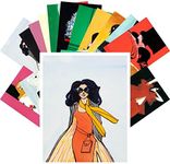 Vintage PostCards 24 pcs Fashion Girls Vintage Magazine Illustration Seventies