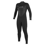 O'Neill Wetsuits Womens 4/3 mm Epic Full Suit, Black/Black/Black, 8