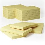 12 Pads- 76 x 127 mm Large Classics Yellow Sticky Notes,Self-Stick Post Memo Pads Its Strong Adhesive Notes,80 Sheets/Pad