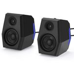 Sanyun SW209 3" 36W Computer Gaming PC Speakers – Built-in 24bit DAC Dynamic 3D Surround Sound – Bluetooth USB 3.5mm Aux Inputs - Three EQ Sound Mode - 2.0 RGB Lights Multimedia Speakers (Pair, Black)