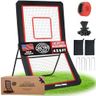 ZEALFEEL Lacrosse Rebounder, 4x6FT Volleyball Rebounder for Backyard with 5 Rebound Angles, Target Strip, Lacrosse Rebound Net Perfect for Lax Baseball Volleyball & Soccer Practice