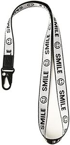 TOOLIN Cool Lanyards,Neck Lanyards for Keys,Wallets Holders,Key Chain Holder, Smile-gray