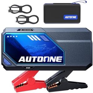 AUTOONE 9500A Car Jump Starter 12V Car Battery Jumper Starter Portable (All Gas/All Diesel) 168W DC Jump Box for Car Battery with Built-in Booster, Type-C Fast Charge & Jumper Cables Jump Pack