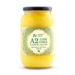 Sarthak Satvik A2 Cow's Ghee | Free Grazing Pure Desi Cow | Using Traditional Bilona Method | Helps in Building Bone Strength & Improves Stamina | Organic and Natural Immunity Booster - 33 Oz