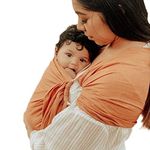 Vlokup Baby Ring Sling Baby Wrap Carrier - Extra Soft Baby Sling for Newborn, Infant, Toddlers, and Kids - Lightweight Breathable - Best Shower Gift for Boys or Girls, Brown