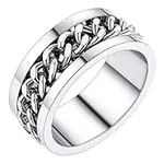 PROSTEEL Spinner Ring for EMen Size W 1/2 Sturdy Cuban Link ring