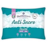 Slumberdown Anti Snore Pillow 1 Pack - Medium Support Back Sleeper Pillow for Back Pain Relief - Comfortable, Hypoallergenic, UK Standard Size (48cm x 74cm)